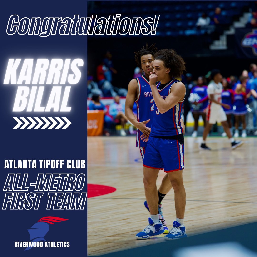 Congratulations to @rwrbasketball Senior @KarrisBilal on his @ATLTipoffClub First-Team selection!