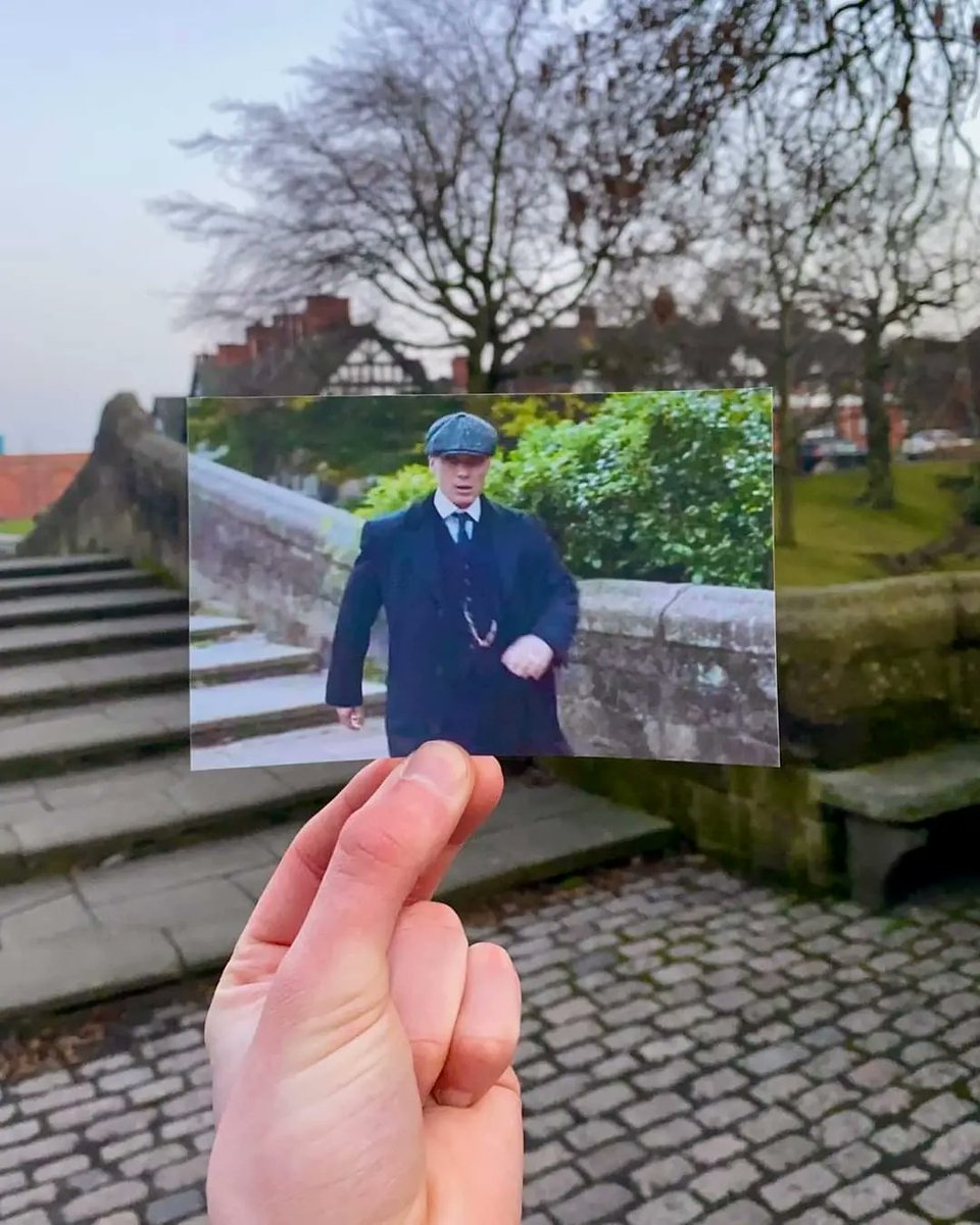 Amazing photos transporting us back to when Cillian Murphy and the Peaky Blinders came to the village. 🤩 📷 @SteppingThroughFilm on Instagram