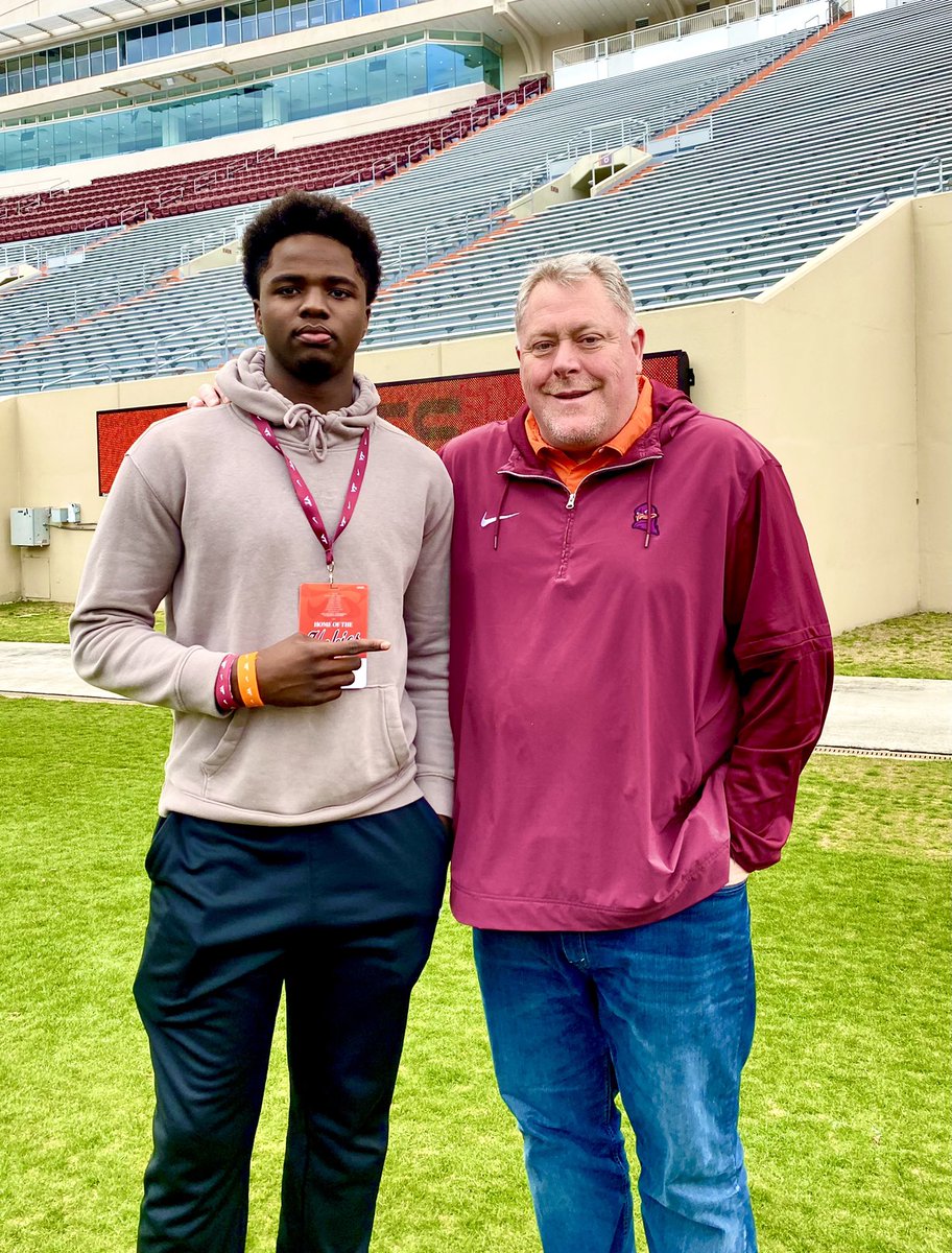 🦃 Great Visit today at @HokiesFB ! Thank you to the coaches and staff for making it such a special day! @jcprice59 @eastsidefbsc @eagles_eastside @coachwoolcock @mossfitness @247Sports @On3Recruits @treyatcitizen @CoachPryVT