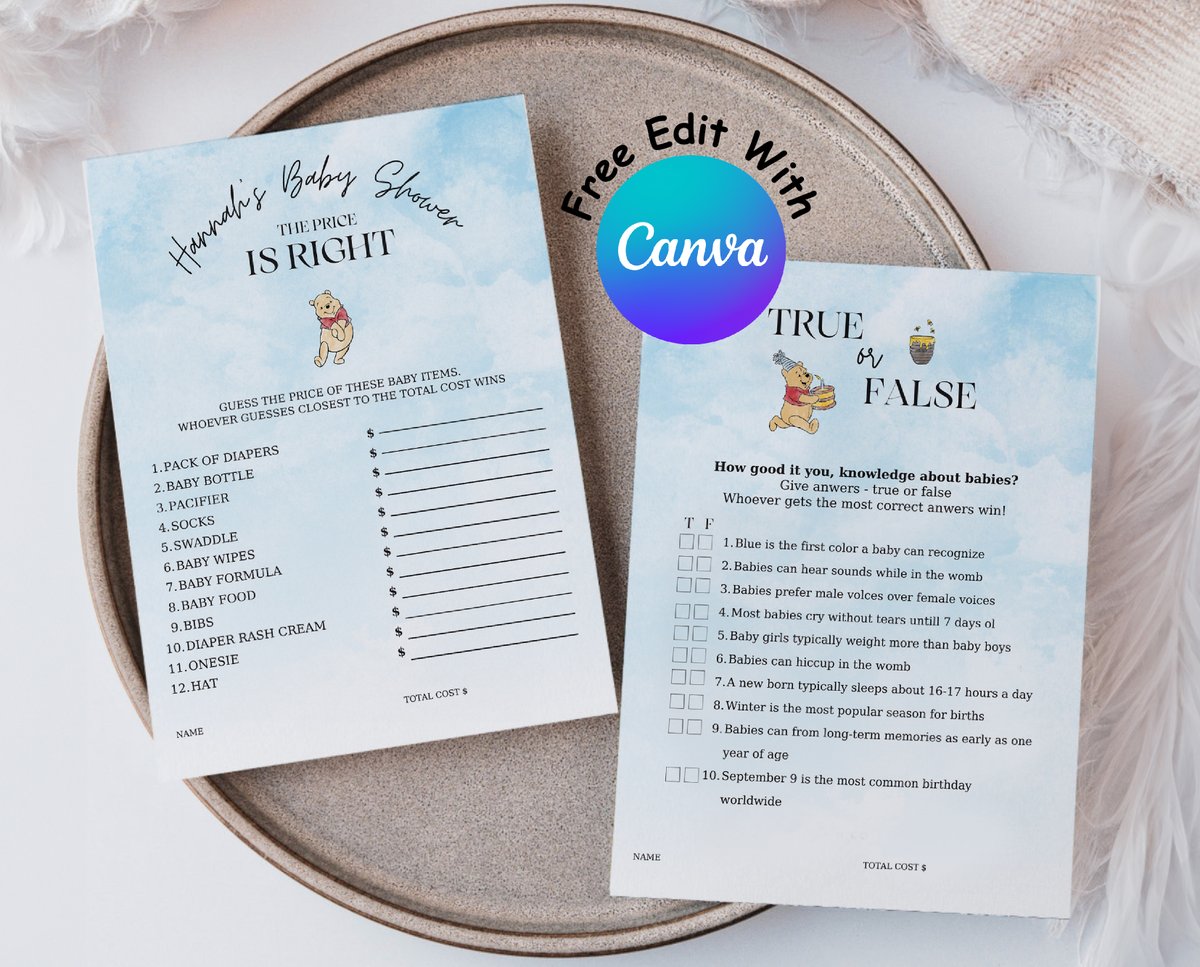 diy_printable's tweet image. Winnie the Pooh Baby Shower Games Bundle, Vintage Blueness Pooh Party, Printable Card Vintage Winnie Bear Digital Game

#babyshowergames
#gamesbundle
#babyshower
#babybingoprintable
#showergames
#gamesprintable
#winniethepooh