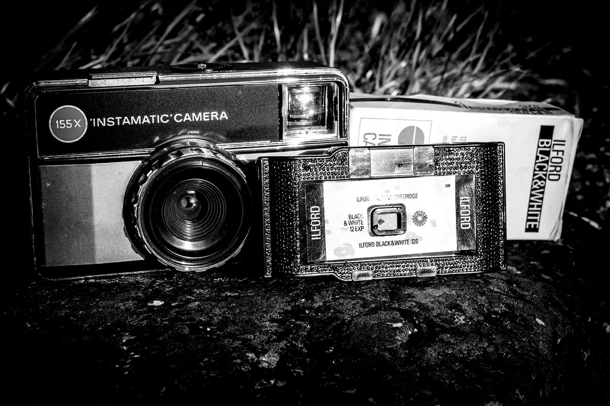 Creative Instamatic #bnw #bnwphotography #blackandwhite #blackandwhitephotography #monochrome Kodak Instamatic + Ilford 126 Black and White cartridge film #kodakinstamatic #ilford #ilfordfilm #126film