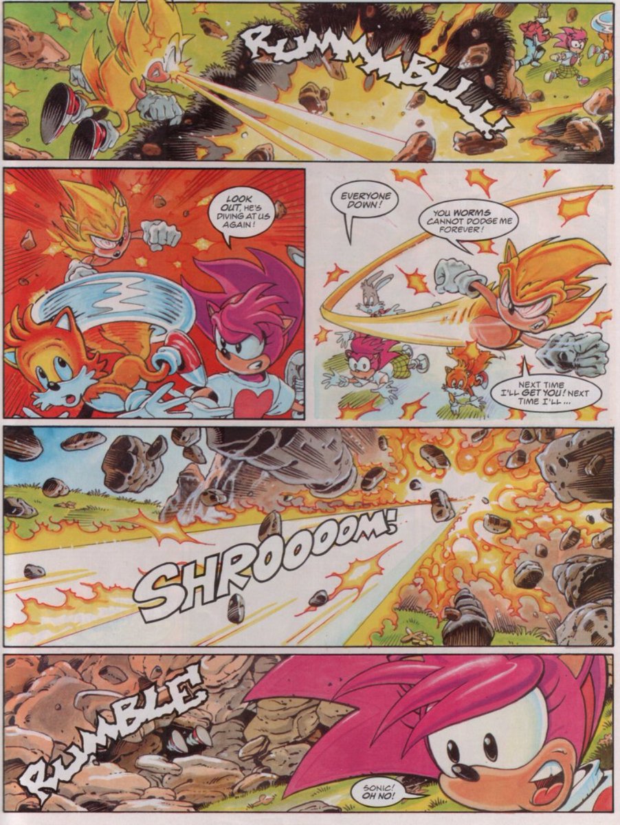 eyecorumba's tweet photo. @alternative365k @DrShanks24 @McMistle powerful does not always equal better. but i understand tho. fleetway sonic can also pull off some tricks.
also heres an example of him outsmarting eggman with god powers. https://t.co/XWegufuP0I