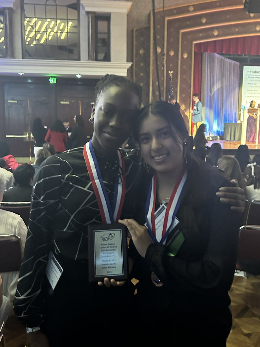 WYWLA 10 Grade students, Kaimy and Ogo finished 2nd in Introduction to Event Planning at the FBLA SLC. @WakeGirlsLead, @WCPSS_CTE, @WCPSS, @STEM_WCPSS