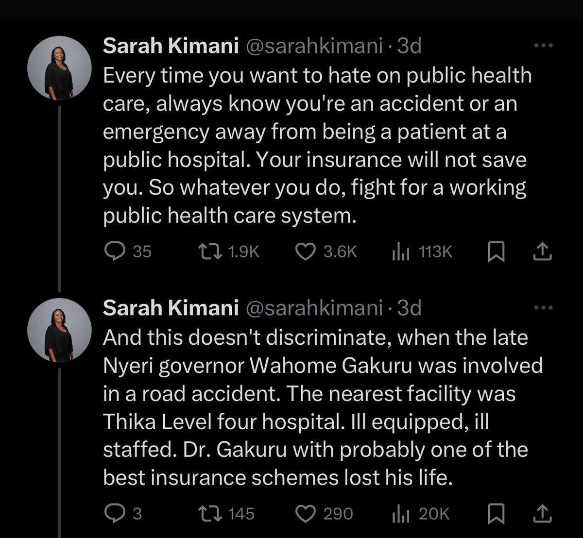 SalimAbdiAdan3's tweet photo. Broken health care system, uneffective universal health coverage with thousands of unemployed doctors, unposted medical interns and hospital understaffed is really Into the tip of ice- berg!
#someonetellNakhumicha
#WaziriWaMaradhi 
#DoctorsStrikeKE 
#SupportKenyanDoctors https://t.co/uLbHjO91qP