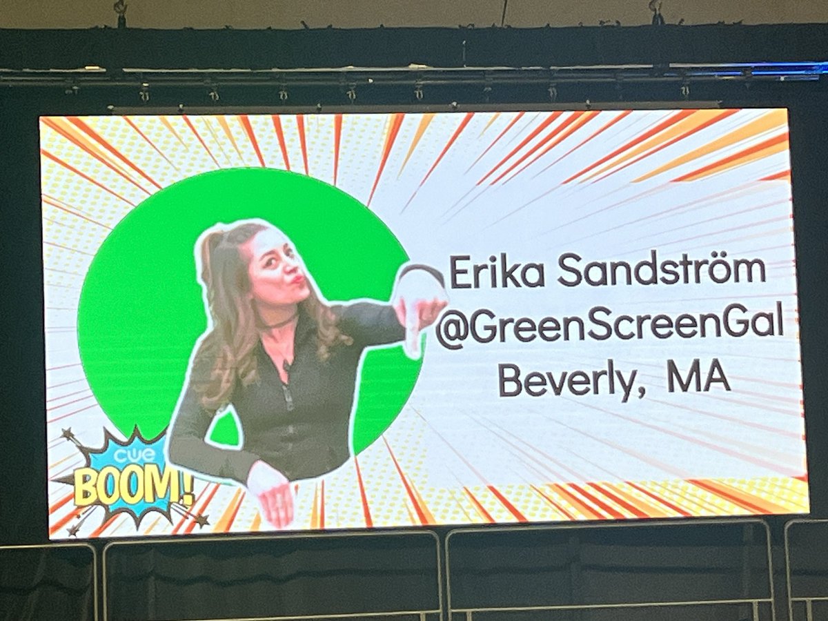 All the way from Boston MA, Erika Sandstrom @GreenScreenGal she delivered her first #CUEBOOM and we got to meet before this event wrapped. 
#SpringCUE #GWNCUE