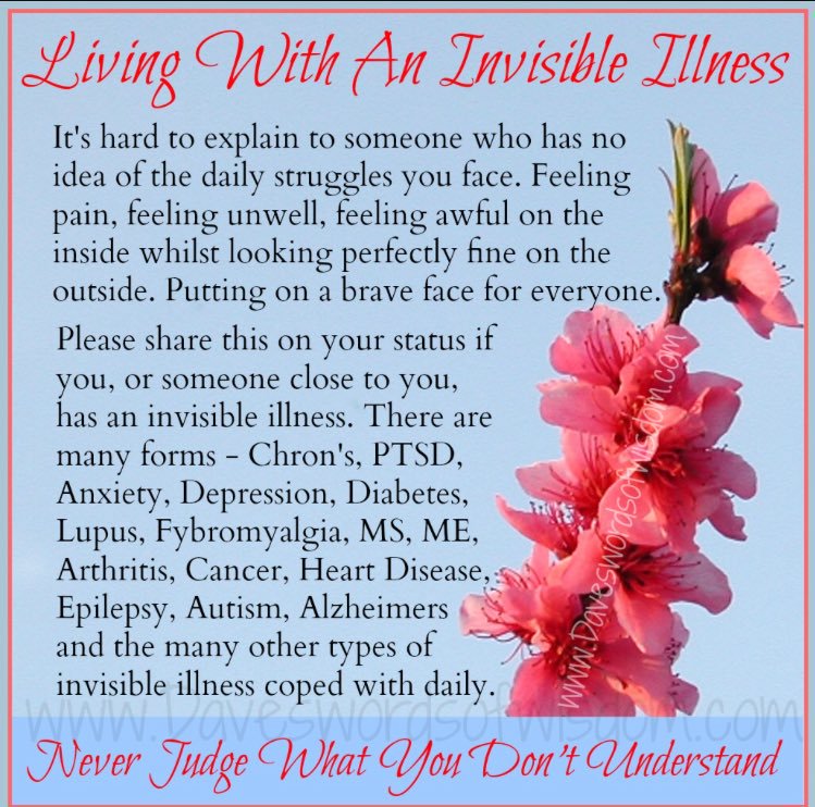 Imagine the indignity of being told “well, you don’t look like you have” #PTSD, #mentalillness, #dementia or another invisible disease. #Alzheimers #mentalhealth