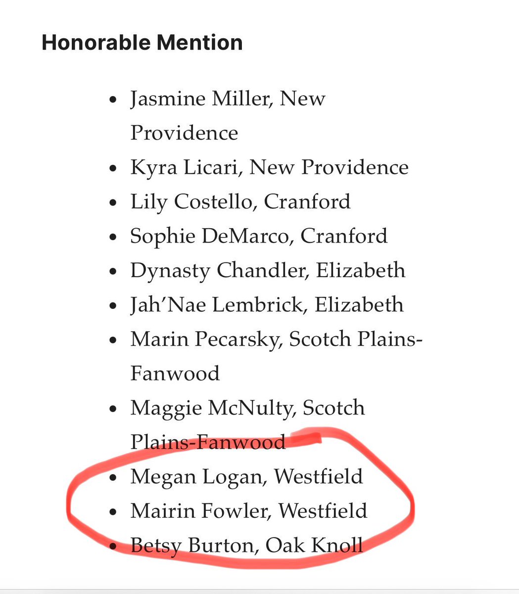 So honored to be named a Union County All-Star!