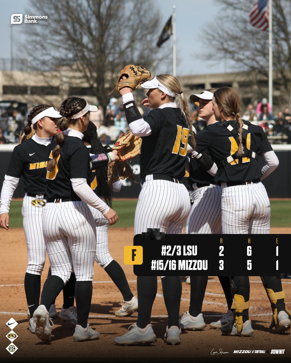 Our Tigers grab the series win over No. 2/3 LSU!! #OwnIt #MIZ🐯🥎