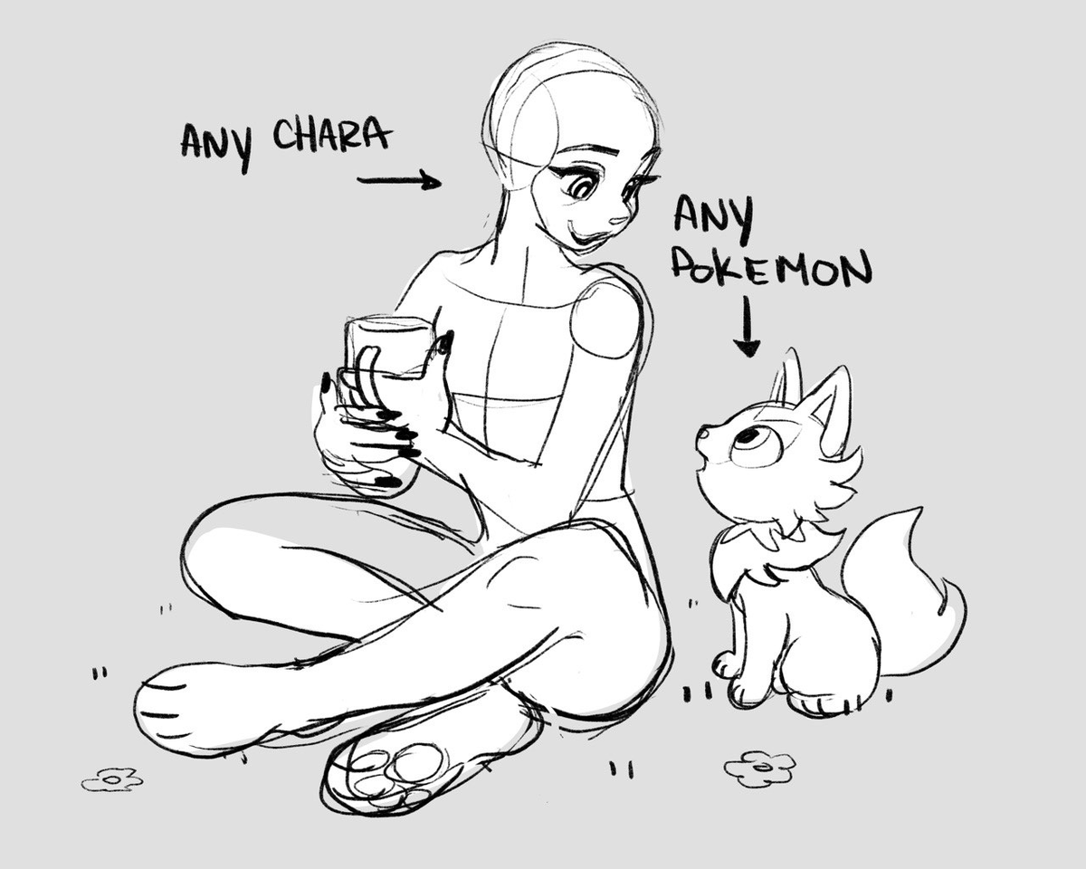 Charmseytchi's tweet photo. ✨Pokemon (Or Virtual Pet) and Tea YCH✨

You can pick the pokemon(or virtual pet). Tiny, preferably!
Human or furry for the character is fine.
You pick the outfit/hairstyle!

💲2⃣5⃣0⃣ for full, refined color and lines
or
💲1⃣7⃣5⃣ for sketch with loose color

Examples below! 💜 https://t.co/AwVlqaY8pS