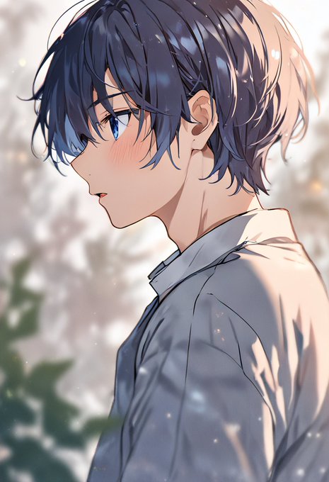 「blue hair depth of field」 illustration images(Latest)