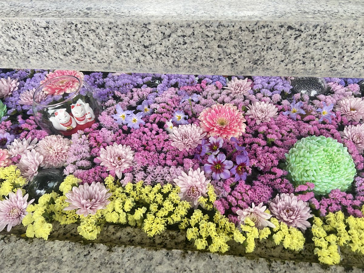 竹駒神社さん 花手水