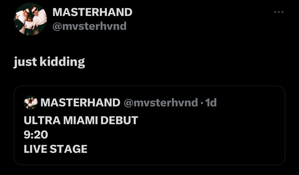 JUST KIDDING AGAIN !!! ULTRA MIAMI DEBUT 7:40 LIVE STAGE