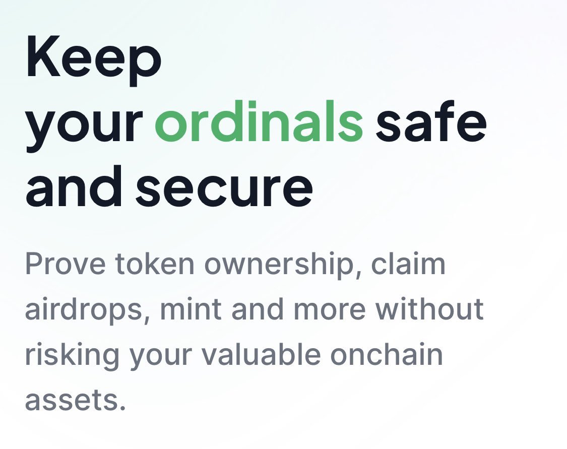 Not a minute too soon.

Ordinal Proxy is a wallet delegation service for Ordinals.  

Are you a builder within the Ordinals space? 

Integrate our api today. 

Ordinal Proxy can easily be integrated into authentication services, dapps, marketplaces, Discord bots, web3 gaming etc.