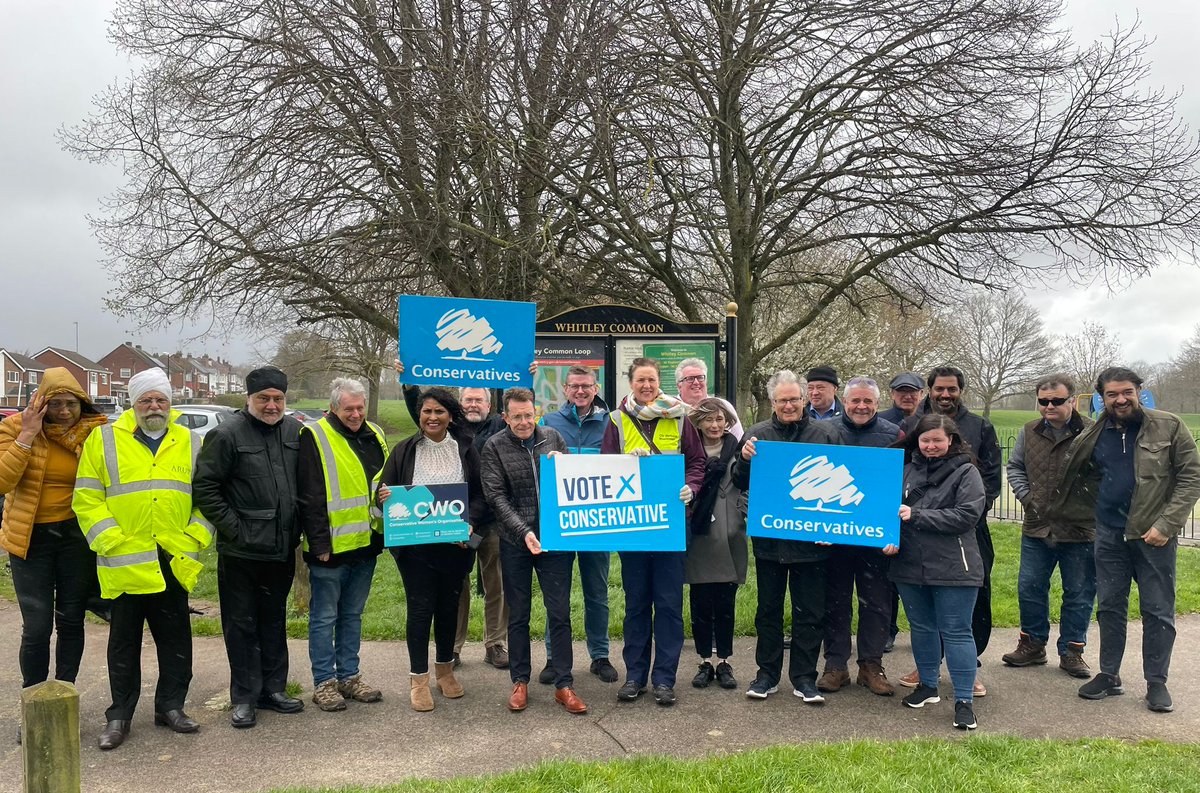 Despite the, at times, unruly weather today with rain & icy wind, we had a smashing turnout and delivered almost all leaflets in #Cheylesmore ward with Mayor Andy Street & Cllr Barbara Mosterman. Thanks all for helping💙 #VoteConservatives #LE2024