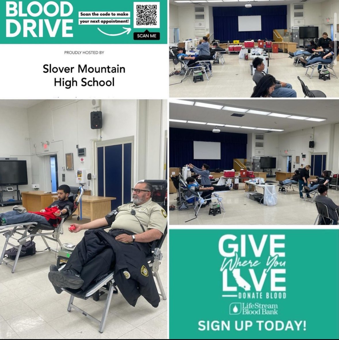 Huge Thanks to all students & staff who contributed to the BLOOD DRIVE! Saving Lives with @lifestreamblood #youcantspellsloverwoutLOVE 🐾💙 @ColtonJUSD @DrFrankMiranda @DrAnthonyOrtiz @CJUSDStudentSvc