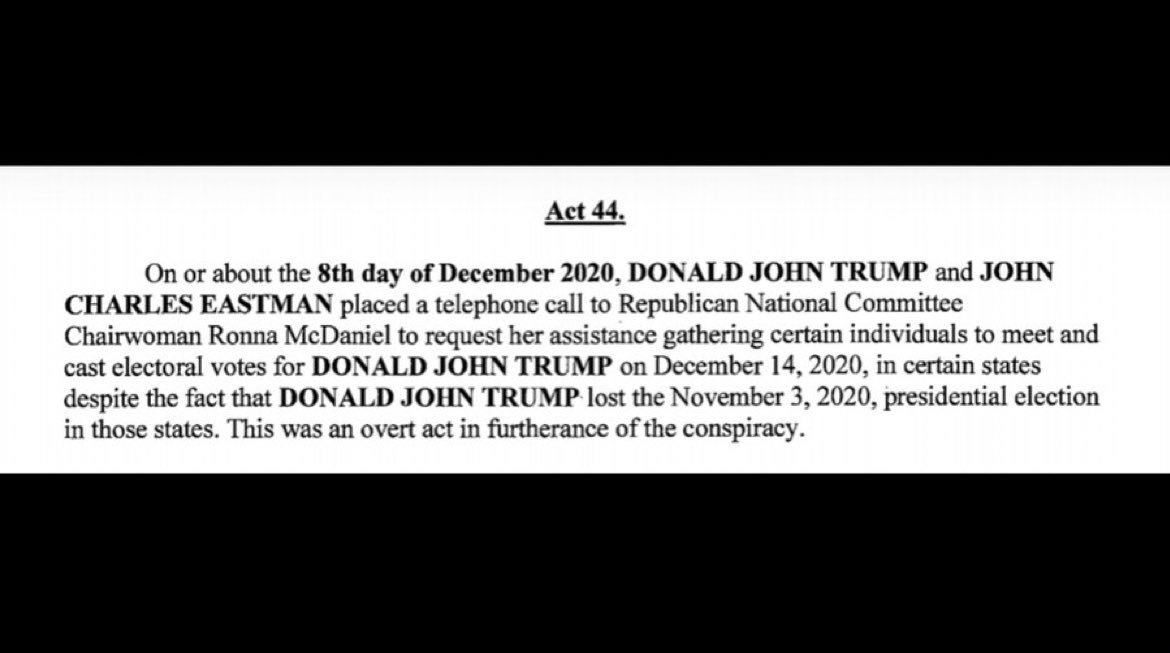 Did you know new MSNBC contributor Ronna McDaniel is named in the Trump’s Georgia RICO indictment?