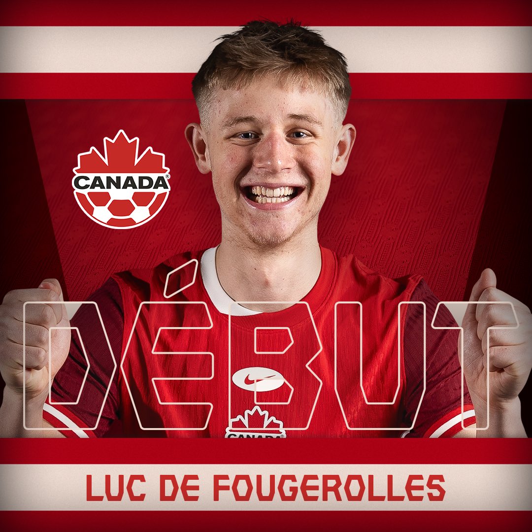 That crest looks good on you, Luc! Congratulations on your senior international DEBUT! 🇨🇦 #CANMNT