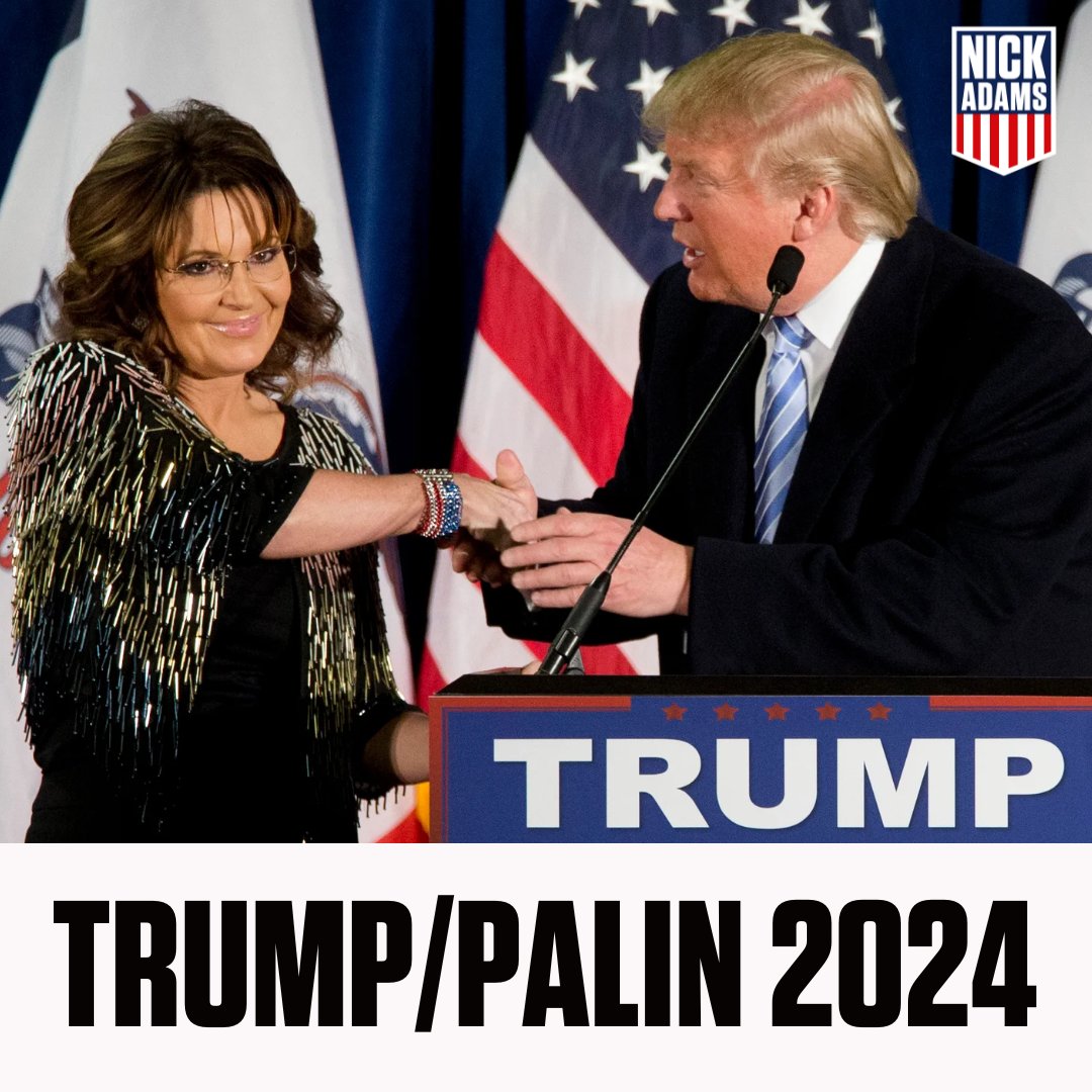 NickAdamsinUSA's tweet image. Would you support Sarah Palin as President Trump's running mate?