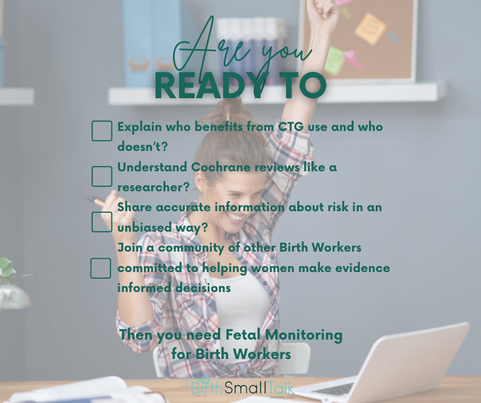 Tired of seeing women debrief from their birth and tell you a horror story that starts with 'and then they put the CTG on'? Learn how to make a difference. Enrolments are open! bit.ly/3trHisR #Doula #BirthSupport #BirthEd #CTG #EFM #FetalMonitoring #EvidenceBased