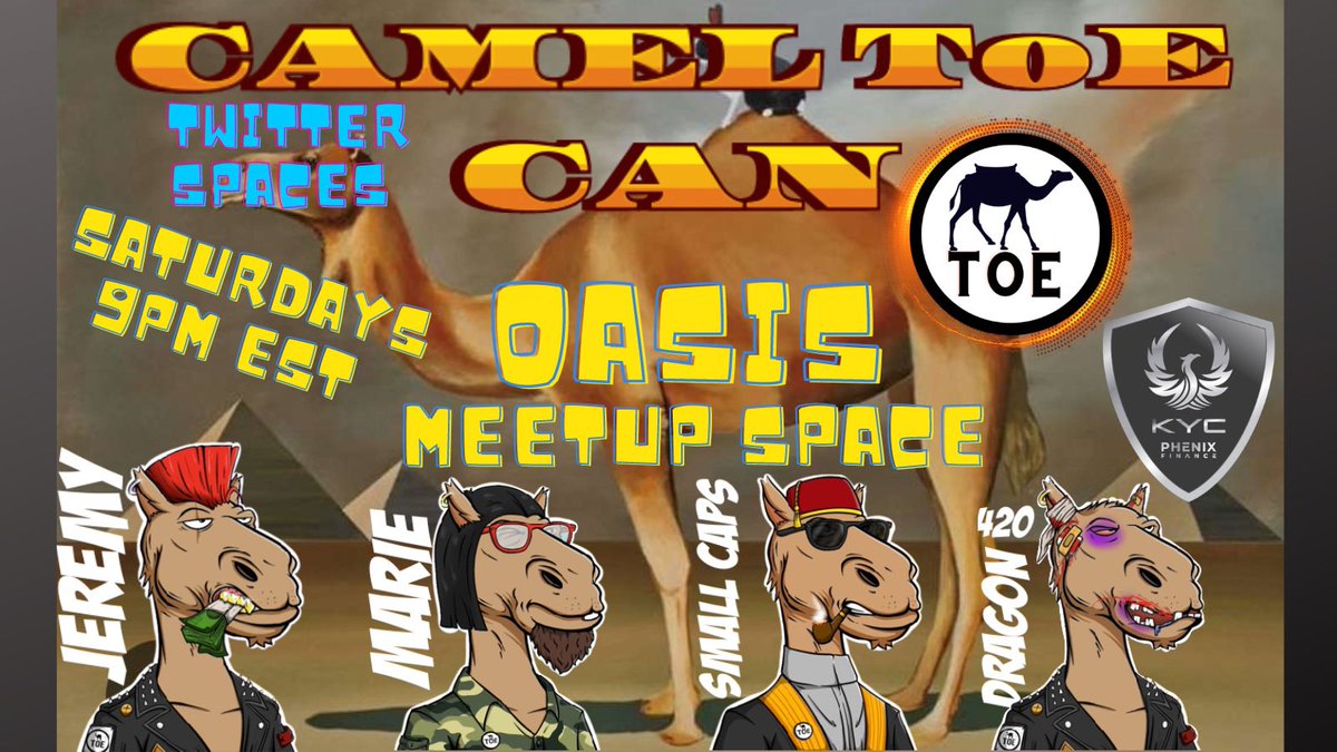 Oasis meetup w/ @cameltoecan
Let’s talk about the differences between images, and art.
AI versus human creation.
#savetheartists
Short space, we will continue to support @BTFDRabbits until their Elements mint closes.
🫡🐫

x.com/i/spaces/1kvkp…