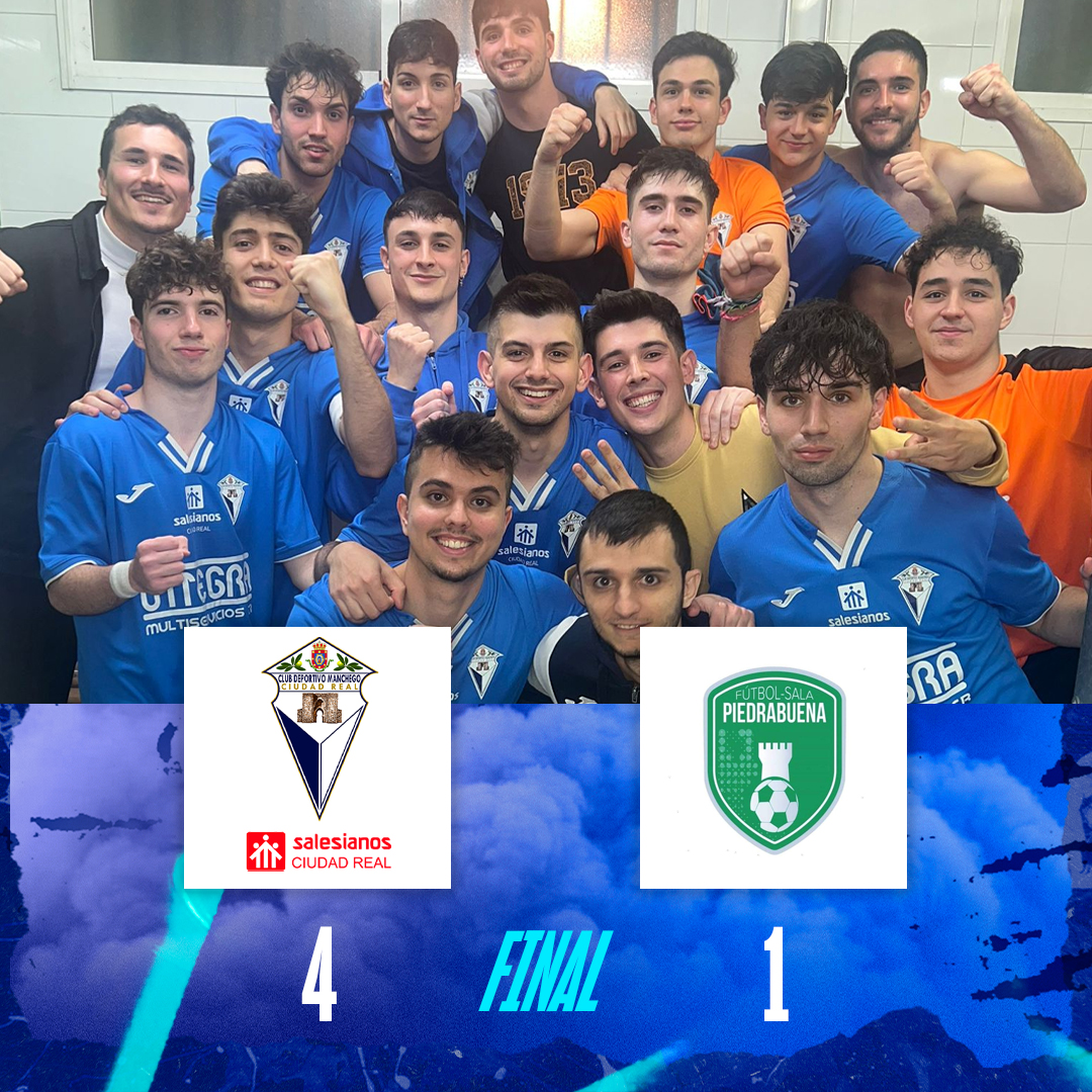 ⚽ ¡VICTORIAAAA!

🆚 F.S. Piedrabuena

⚽ Mario (2) y Borja (2)

#AupaManchego 🔵⚪