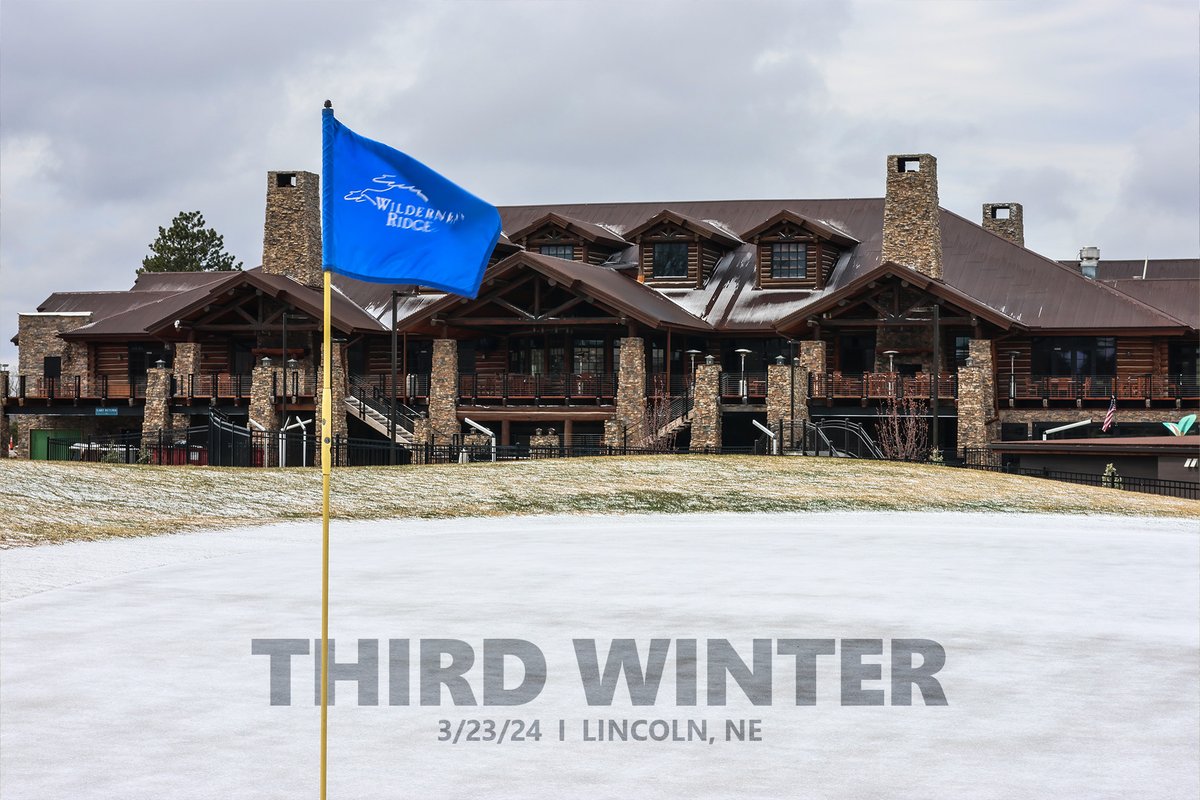 Sight from 10 green early this afternoon. #thisiskempersports #lnk #nebraska #snow #thirdwinter