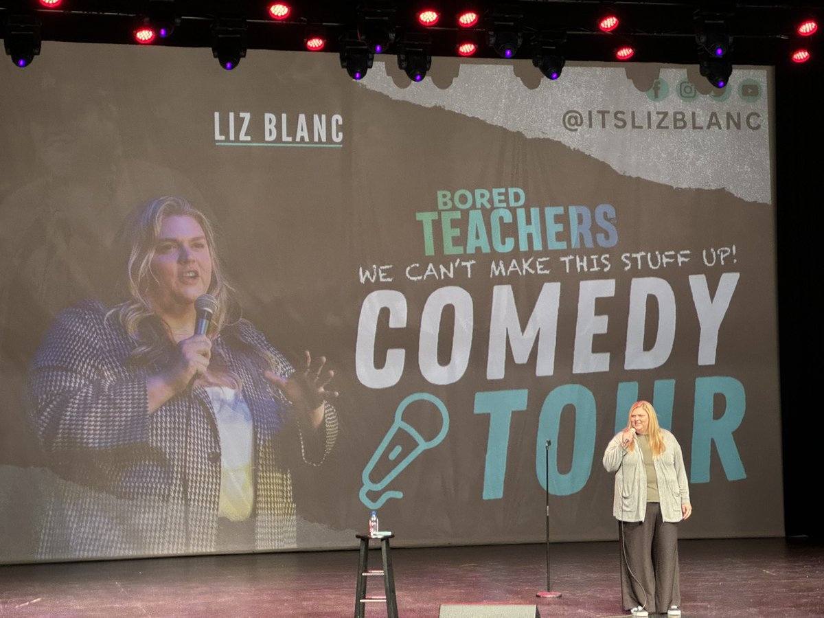 Had a great night laughing with other educators at the @Bored_Teachers comedy show!