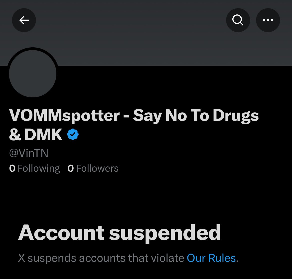 ADMK supporters accounts being suspended just before elections. First  @VinTN .

தேர்தல் நெருங்க நெருங்க பல அதிமுக ஐடி இப்படி முடக்கபடுது 

கோழைங்க இப்போவே தோல்வி பயத்துல இப்படிப்பட்ட வேலைகளை ஆரமிச்சுட்டாங்க 🤦🏾‍♂️