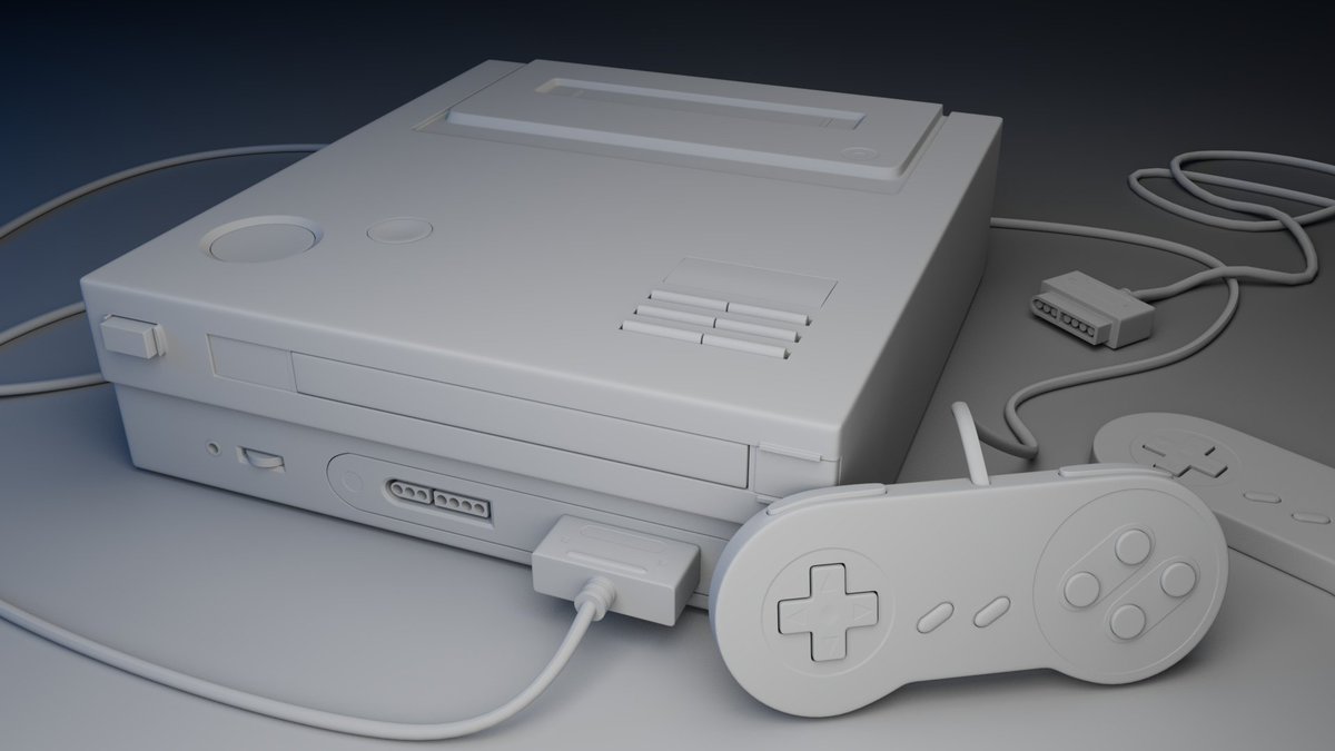 BradleyDelaere's tweet image. For school, we had to recreate a retro device.

I went with the Nintendo Play Station!
Was quite a challenge, considering the fact that there was a limited amount of references, hehe.

Model &amp;amp; reference below. :))

#digitalart #subd #3dart #MAYA
#Nintendo #PlayStation
@howestDAE