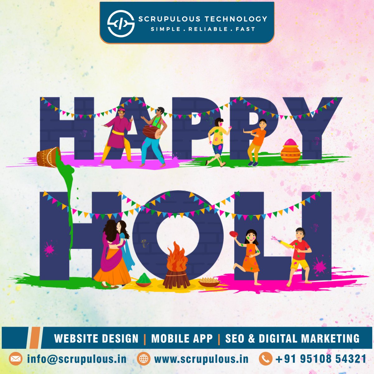 ScrupulousTech's tweet image. 🎨 Wishing you a colorful and vibrant Holi! 

May this festival bring joy, prosperity, and success to your business endeavors. Let&apos;s paint the canvas of success with bright hues of teamwork and innovation. Happy Holi! 🌈🎉 

#Holi #Celebrations #Success