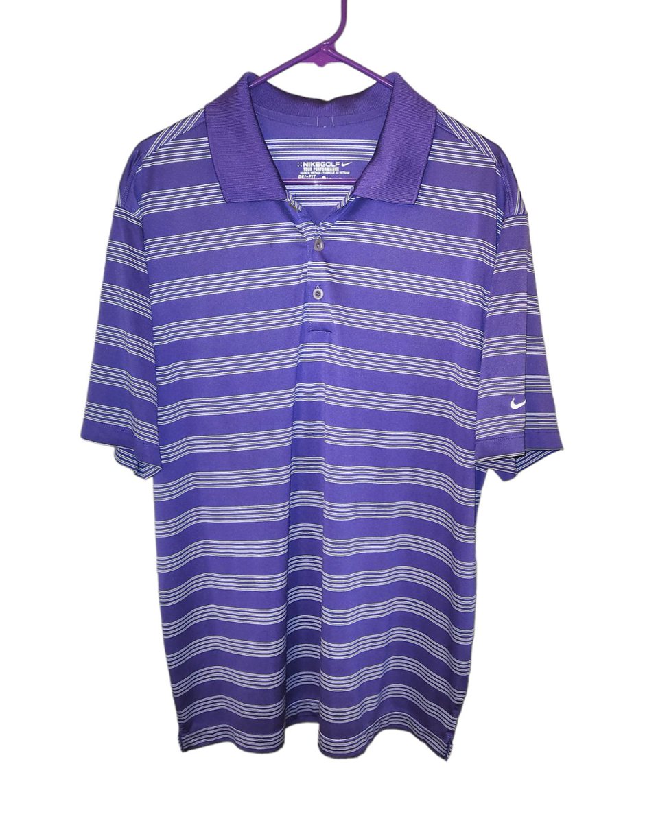 Nike Golf Tour Performance Polo Shirt Mens XL Dri Fit Purple Stripe Short Sleeve - RT

ebay.com/itm/1349527858…