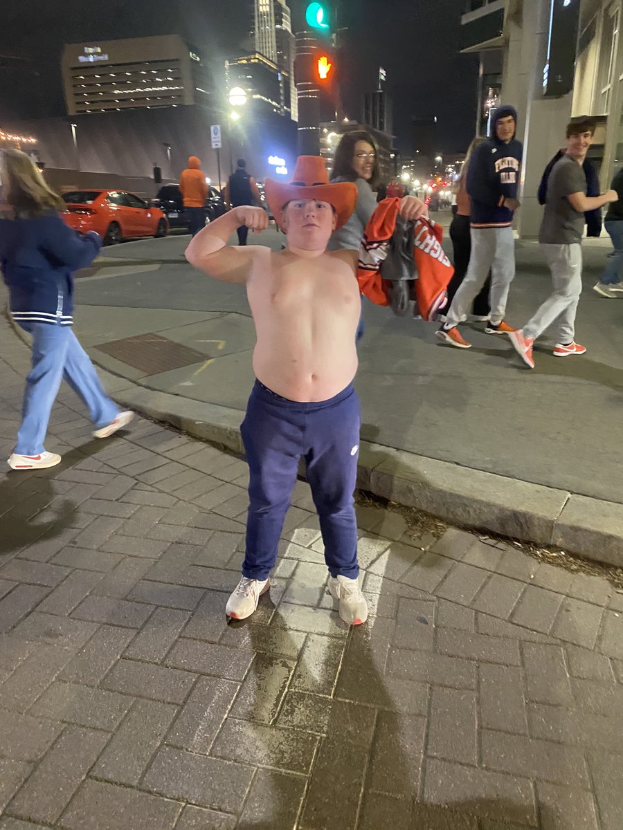 SHIRT OFF, HAT ON 

We’re going to the Sweet 16!!!