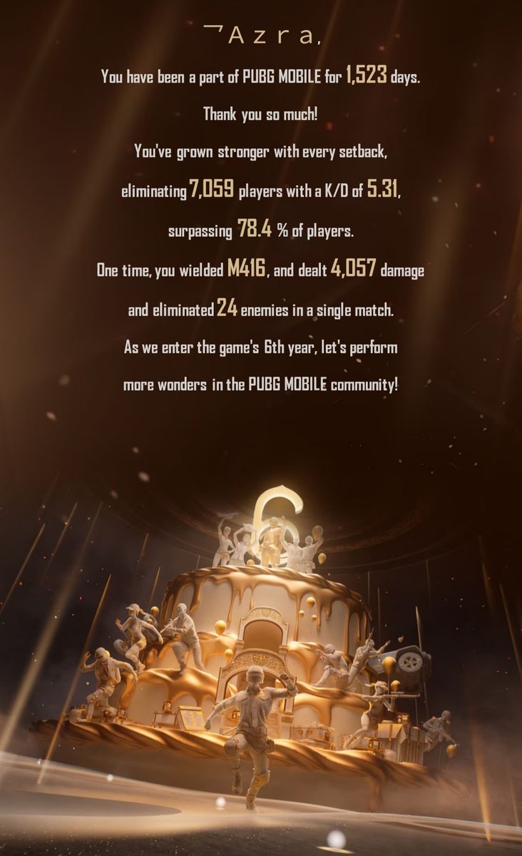 My #PUBGMOBILE6thAnniversaryRecap @PUBGMOBILE thank you for the wonderful 1,523 days looking forward for more days, months and year with you. 🥰❤️

#PUBGM6thAnniversary
#PUBGMOBILE