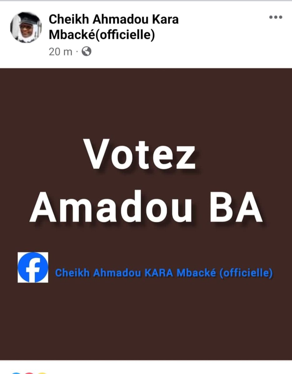 Serigne Modou Kara Mbacké Noreyni, le général de Cheikh Ahmadou Bamba, appelle ses talibés et militants à voter massivement pour le président  <a href="/amadou_ba_/">Amadou BA</a>.