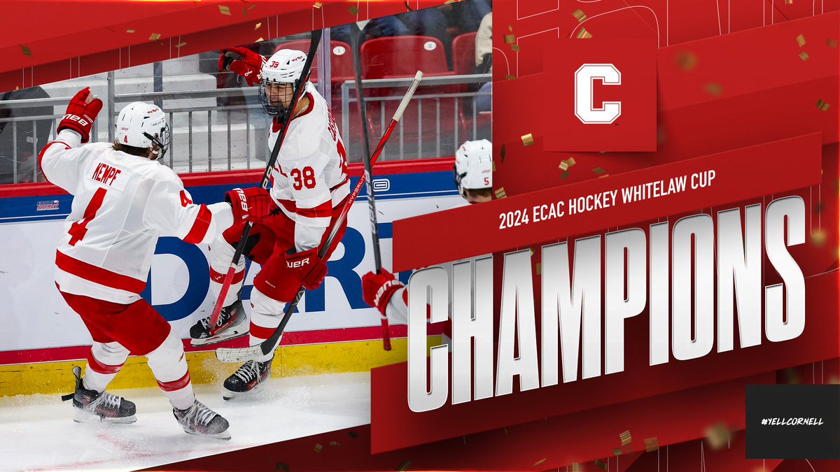 For the first time since 2010, <a href="/CornellMHockey/">Cornell Men’s Ice Hockey</a> will hoist the Whitelaw Cup❗

Get your dancing shoes ready, Big Red fans, we're heading back to the NCAA Tournament for a second consecutive season!

#YellCornell