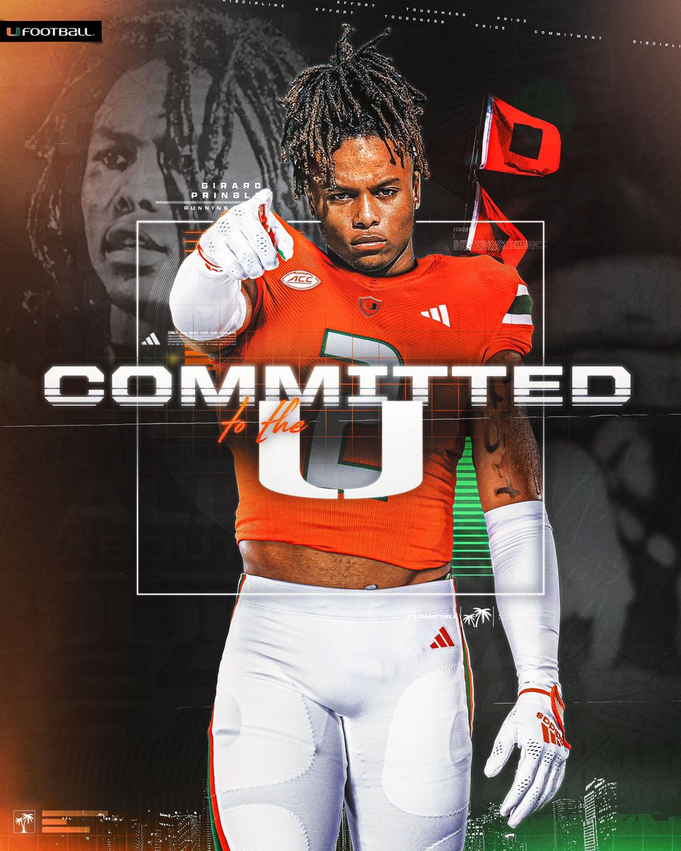 I am very thankful for my family and coaches. I am Blessed and excited to say I am a MIAMI HURRICANE! Locked in and Shut Down🟩🟧! #GoCanes @canesfootball @coach_cristobal @coachMerrit @CoachDub305 @coachfield @dtrain2901