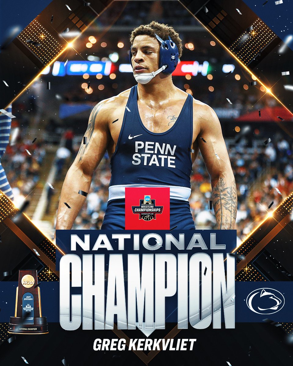 Greg Kerkvliet is your 285-pound NATIONAL CHAMPION!

#NCAAWrestling x <a href="/pennstateWREST/">Penn State WRESTLING</a>