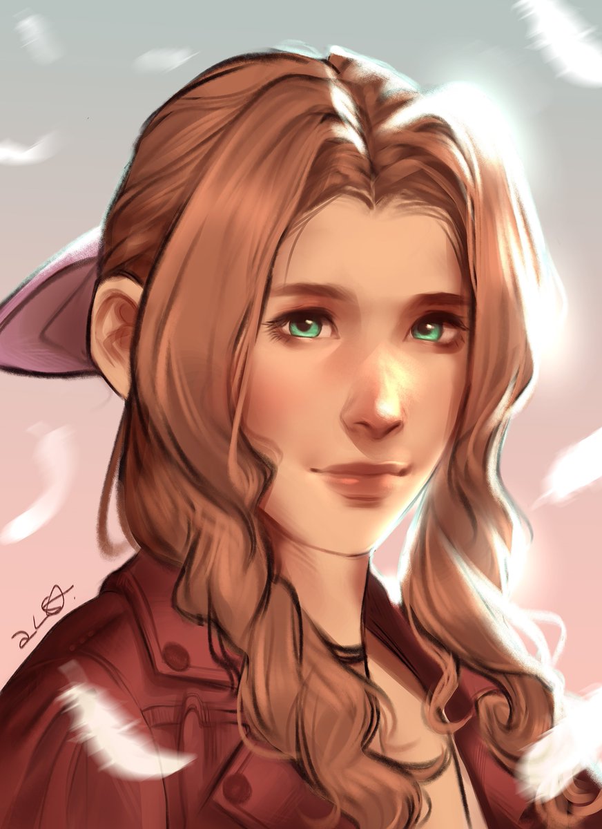 (oh, my beautiful princess, you are hard to draw...)

#aerith #ff7 #ff7art