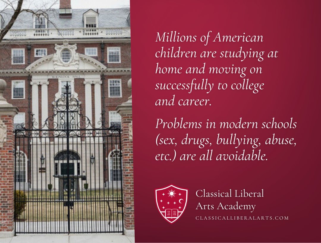 There's no excuse for making children deal with the distractions of modern schools.  Home education is normal in the 21st century.  We offer one option.

classicalliberalarts.com/study

#collegeprep #careerprep #classicaleducation #catholiceducation #homeschool