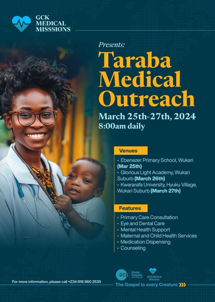 MrSteadVital's tweet photo. @TheGCKHQ Medical Missions &amp; Soccer tournament 
First of it kind, Taraba always have a different flavour when it come to @TheGCKHQ
This vision that Pastor W.F. Kumuyi have
seen is great. I wonder what goes
around the pastor's mind everyday
concerning souls. Everyday new...
1/1 https://t.co/Cxx2Wc1CD5
