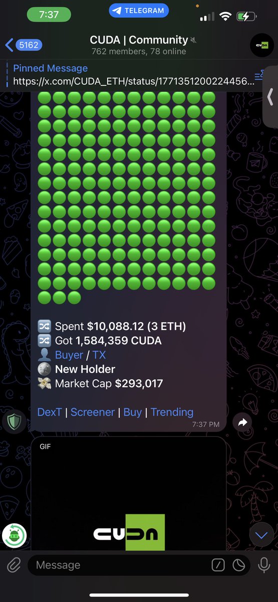 WHALES 🐳 starting to accumulate $CUDA BIG 10K buy just came in !! Dev is doing a great job come see what we are all  about @CUDA_ETH $GPU $IPFS $nvdia $NODEAI #NvidiaGTC2024 #NVIDIAGTC