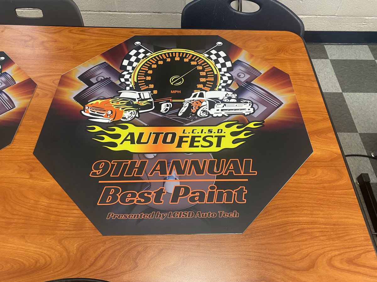 Auto_Tech_LCISD's tweet photo. Shhh! Take a Sneak peek at some of the door prizes and awards for Auto Fest Car Show! https://t.co/WkAGNI91QO