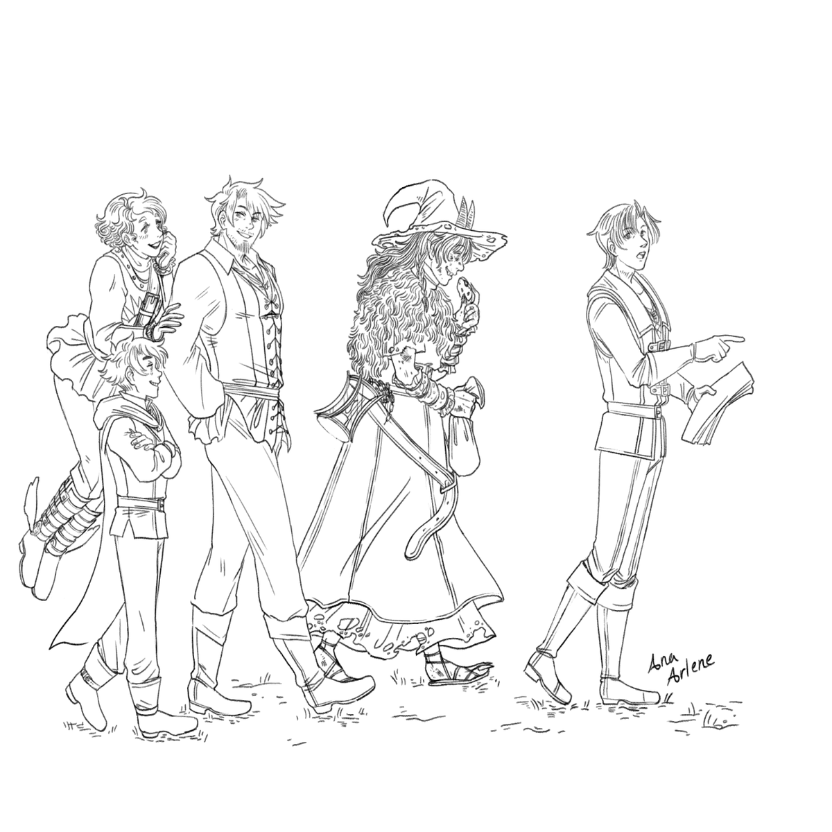 AnaArlene_art's tweet photo. It's been so long, oh no, have this #wafflecrew #dicecameraaction
@ChrisPerkinsDnD @AnnaProsser @HollyConrad @NateWantsToBtl @ProJared 

I intially planned to add more to this, like Waffles walking next to Strix and Evelyn's weapons (hence the belt across the chest) but alas lol https://t.co/IB6ldyaL4E