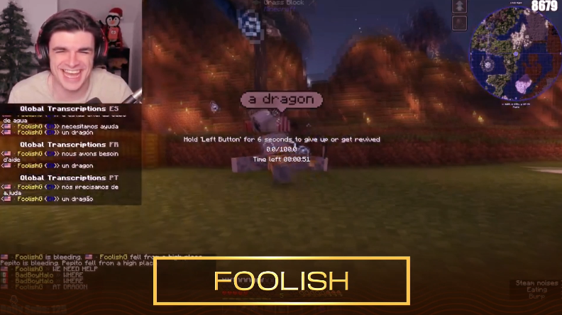 CONGRATULATIONS, FOOLISH, YOU HAVE TANKED THE MOST DAMAGE.

#QSMP