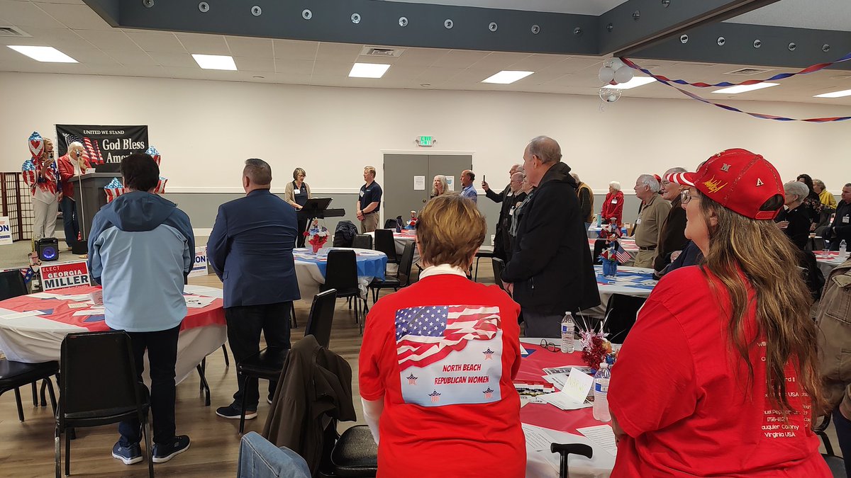 Maia Espinoza gets a standing ovation at the full-house Grays Harbor GOP Lincoln Day Lunch this afternoon.
State Senators Drew MacEwan (running for Congress in CD06) and Jeff Wilson also got strong responses. As did candidates Marcia Kelbon, Matt Roberson and Georgia Miller.