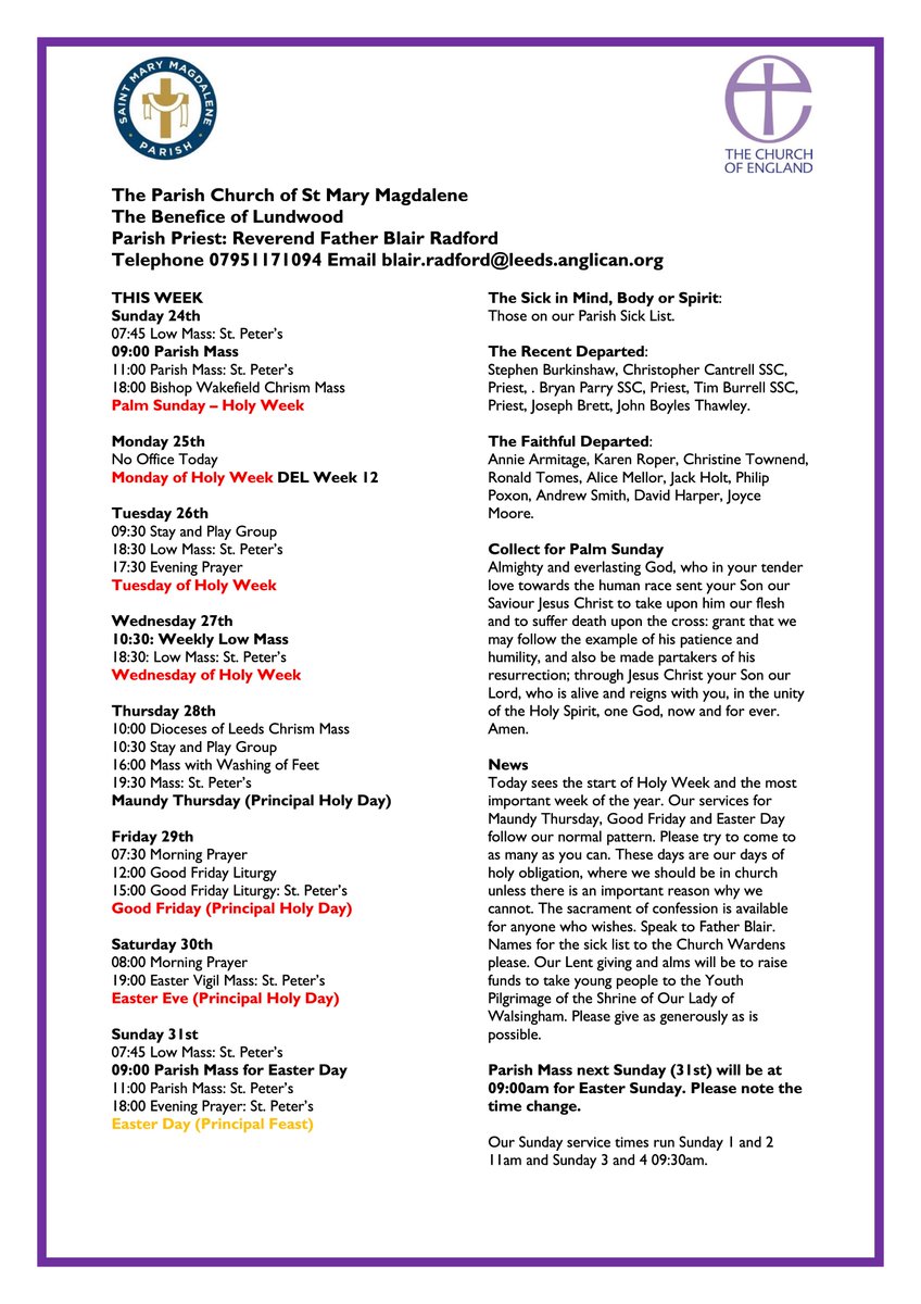Holy Week 2024. All are welcome. <a href="/LeedsCofE/">Diocese of Leeds</a> @BishopWakefield <a href="/churchofengland/">The Church of England</a> @DanJarvisMP <a href="/Mayor_Barnsley/">Mayor of Barnsley</a> <a href="/OPA_LGr/">Littleworth Grange</a> <a href="/NEBarnsley/">North East Area Team</a> <a href="/BBCSheffield/">BBC Sheffield</a> <a href="/ChronOnline/">Barnsley Chronicle</a> #LoveLundwood #Barnsley <a href="/Barnsleyis/">#BarnsleyIsBrill</a> #barnsleyisbrill