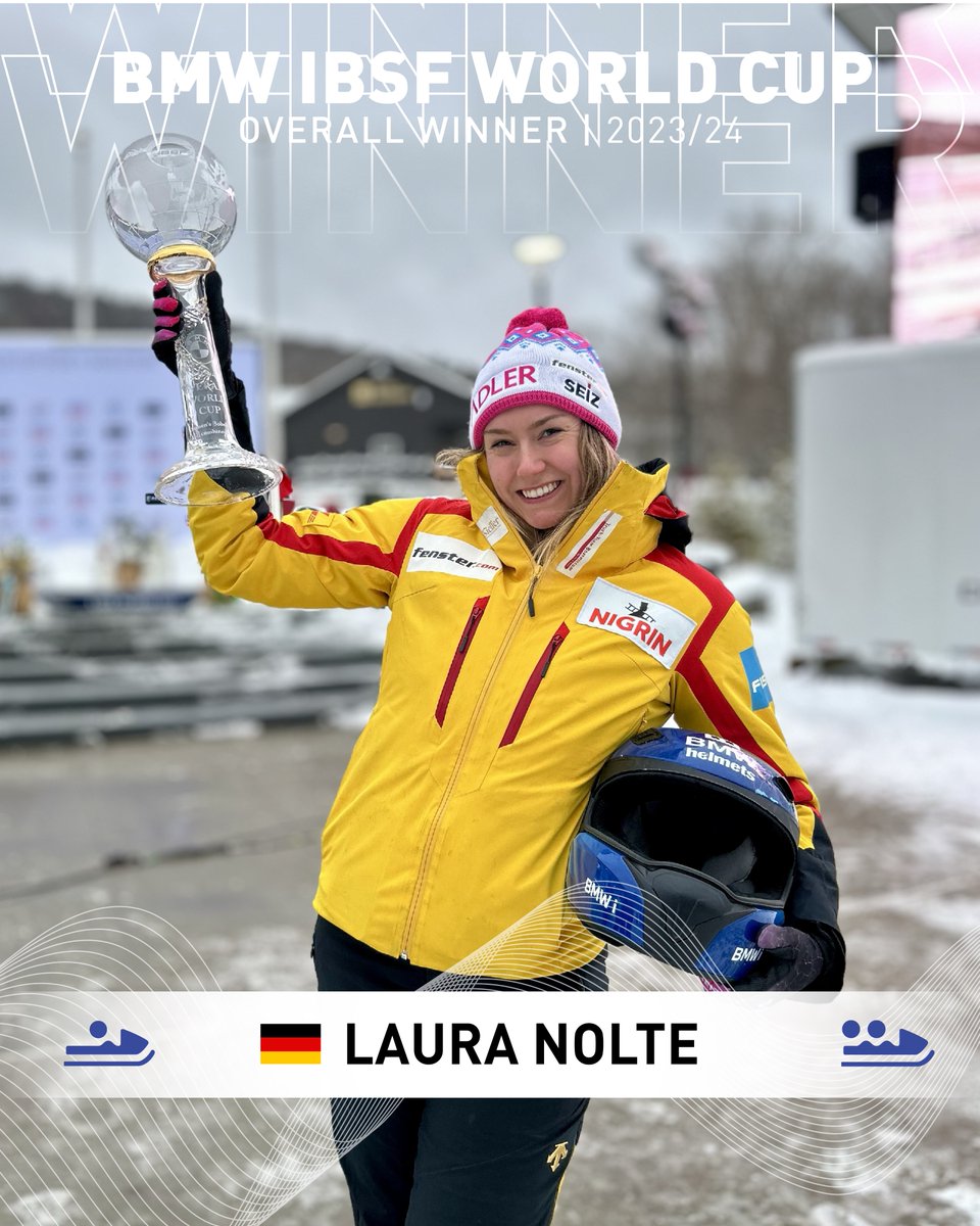 BMW IBSF Overall World Cup WINNER in Combined Women's Bobsleigh - Laura Nolte 🏆✨🇩🇪 #IBSF100 #ready2slide #slidingtogether