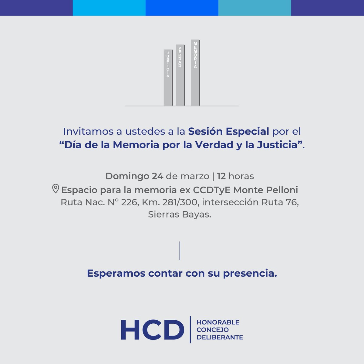 mayo7ma's tweet image. Domingo 24/3 12hs. Sesión del HCD Olavarria en el Sitio de la Memoria Monte Pelloni.
@Movimiento_Mayo