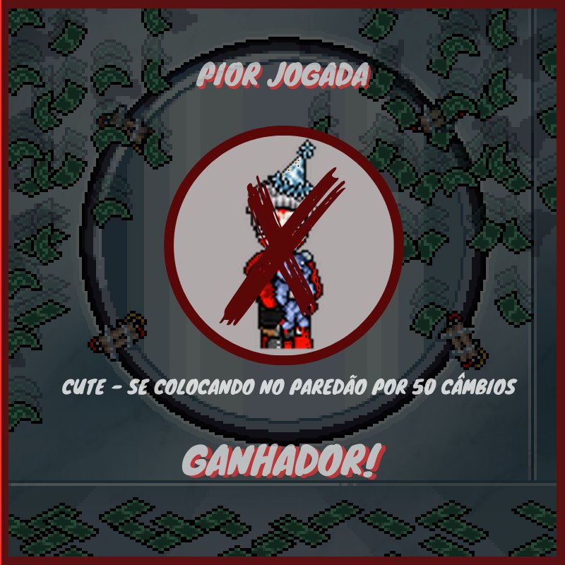 PJFestivalsHB's tweet photo. 🚨 A ÚLTIMA CATEGORIA DA NOITE... 

— Essa categoria é destinada aos assaltantes que fizeram jogadas arriscadas e que infelizmente fracassaram!

🗳 PIOR JOGADA🗳

— Essa categoria NÃO TERÁ VOTO, pois por UNANIMIDADE da ACADEMIA já foi escolhido o vencedor! 

— Parabéns @bizcocute https://t.co/CQ65VBIhsE