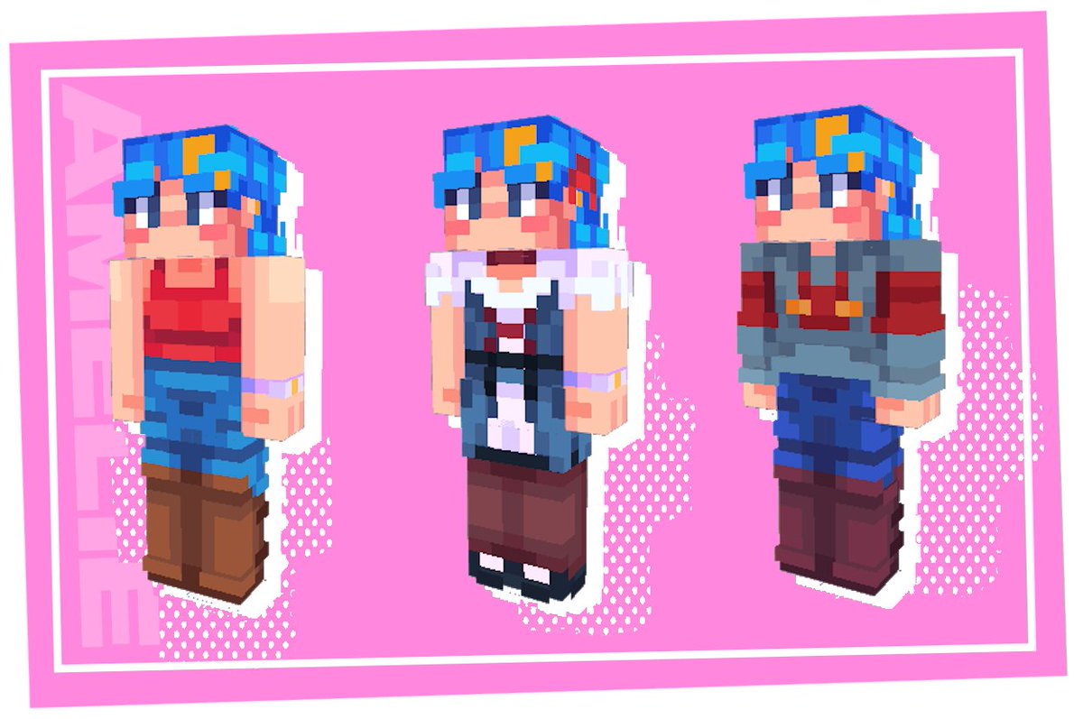 • Comissão solicitada por <a href="/MaoDoBan/">Mão Do Ban</a> para a incrível streamer <a href="/amelieBluie/">amelie 🌌</a> !

•Foi um prazer fazer essas encomendas e parabéns Amelie!! 💙

#Blockbench #pixelart #Minecraft